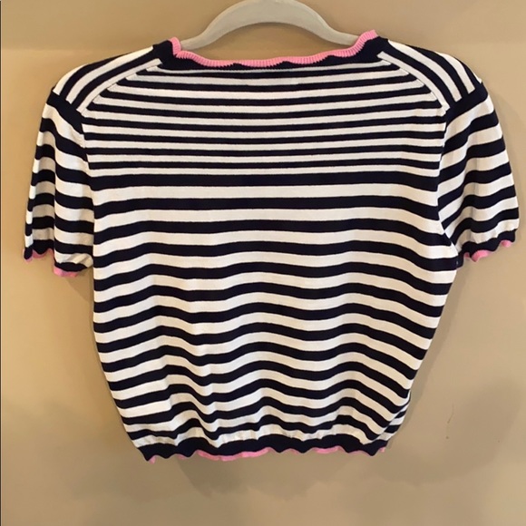 Allude Striped Tee Shirt Size Medium - Picture 6 of 8